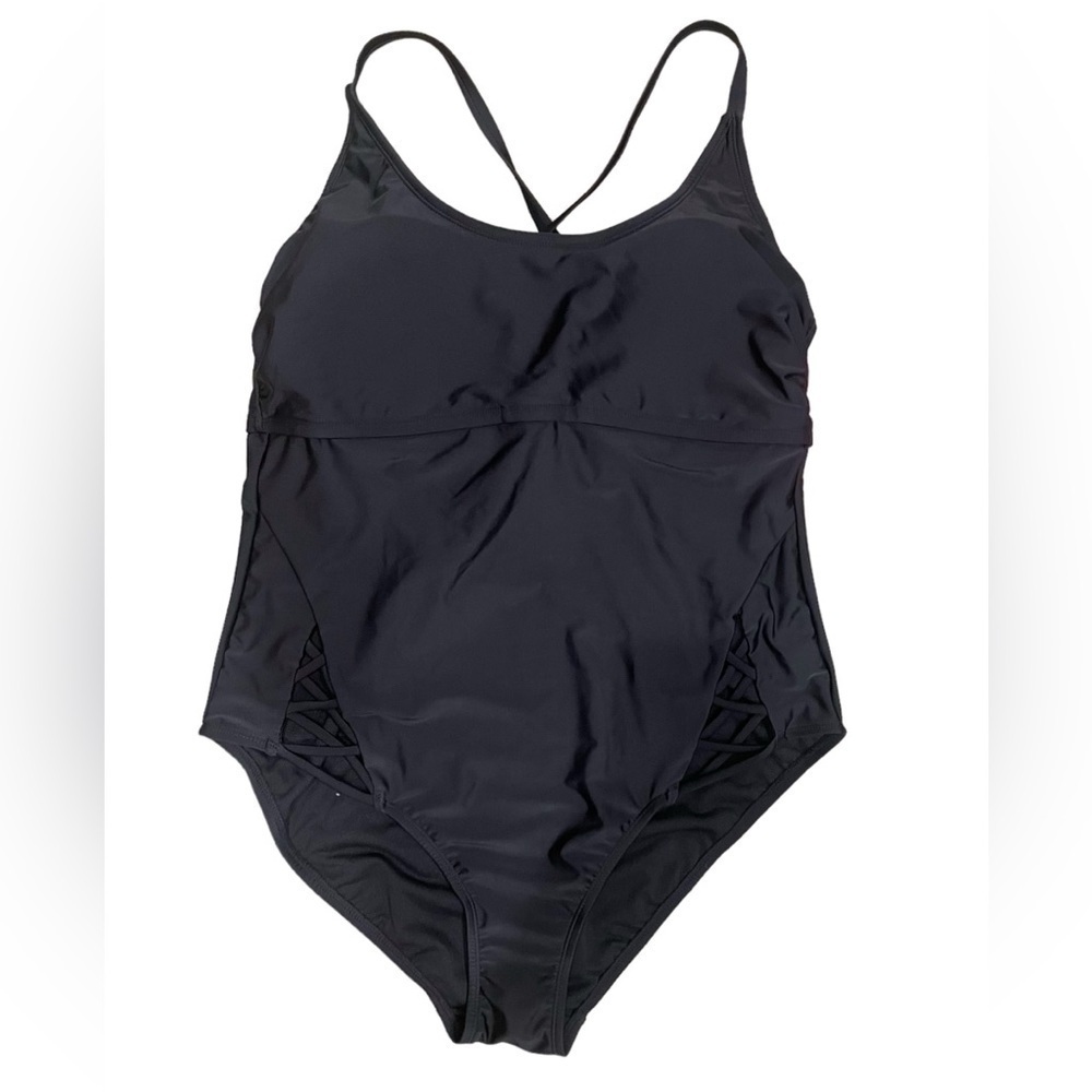 NWT! Plus Size Black One Piece Swimsuit